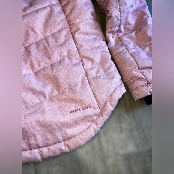 Ripzone 5K Youth Large Winter Jacket Dusty Rose Faux Fur Hood Reflective - Picture 7 of 10